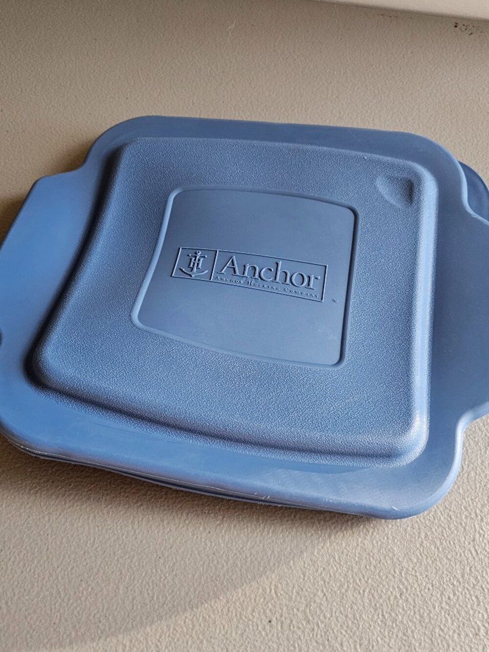 Anchor Hocking Blue Rubber/Plastic Replacement Lid 5913-11 For 8” Square Dish